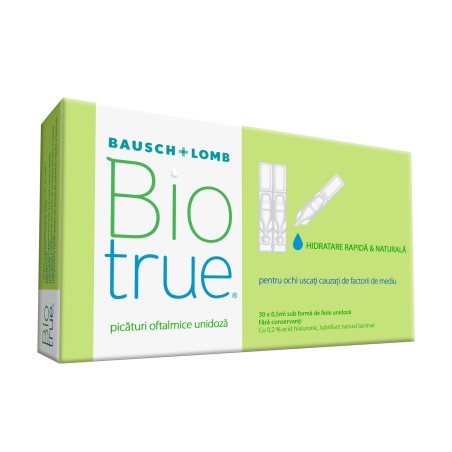 Biotrue Drops, picături oftalmologice, 30 x 0.5 ml